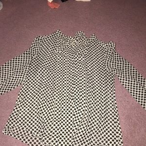 The Loft tie neck button down